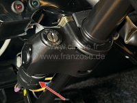 Citroen-2CV - Contactplaat contactslot, voor Citroen 2CV6, vanaf bouwjaar 1974. 3 aansluitingen. Reprodu