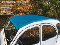 Citroen-2CV - 2CV, blauw (Bleu Moyen, Petrol-Lagune) oprolbaar dak, interieurvergrendeling, normale acht