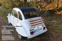 Citroen-2CV - 2CV, donkerblauw roldak, vergelijkbaar met RAL 5008 grijsblauw (Bleu Marine). Binnenslot, 