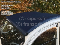 Citroen-2CV - 2CV, donkerblauw roldak, vergelijkbaar met RAL 5008 grijsblauw (Bleu Marine). Binnenslot, 