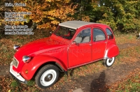 Citroen-2CV - 2CV, katoenen oprolbaar dak, grijs, met normaal achterraam, binnenslot. Gemaakt in Frankri
