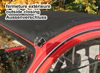 Alle - 2CV oud, duifblauw roldak met buitensluiting. (buitensluiting).  ( Bleu Celeste ), normale