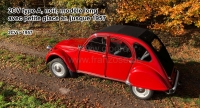 citroen 2cv dak oprolbare daken oud oprolbaar met kleine achterruit materiaal katoenen P17096 - Bild 1