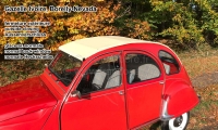Renault - 2CV oud, roldak beige met buitensluiting (buitensluiting). Zandbeige (Gazelle - Ivoire, Bo