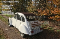 Alle - 2CV oud, roldak donker roodbruin met uitwendige sluiting. (buitensluiting). Normale achter