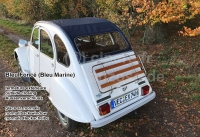 Alle - 2CV oud, roldak donkerblauw met externe sluiting. (uitwendige sluiting) vergelijkbaar met 