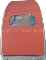 citroen 2cv dak oprolbare daken oud roldak donkerder rood rouille met kleine achterruit P17436 - Bild 1