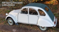citroen 2cv dak oprolbare daken oud roldak donkergroen vert agave met kleine achterruit P17438 - Bild 1