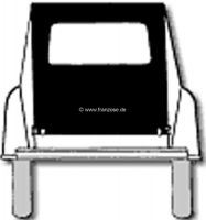 Citroen-2CV - 2CV oud, lang roldak, grijs, voor 2CV zonder achterklep! Ontworpen voor 2CV-carrosserieën