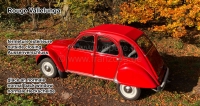 citroen 2cv dak oprolbare daken oud rood roldak met buitensluiting rouge P17127 - Bild 1