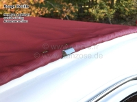 Citroen-2CV - 2CV oud, rood roldak (Rouille). Buitenslot, normale achterruit. Deze donkerdere rode kleur