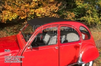 Alle - 2CV oud, zwart oprolbaar dak met externe sluiting, (externe sluiting), normale achterruit.