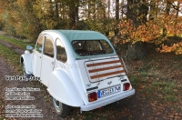 Renault - 2CV, roll top lime green, (Vert Pale, Jade), interieur slot, normale achterruit. Gemaakt i