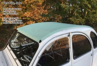 Renault - 2CV, roll top lime green, (Vert Pale, Jade), interieur slot, normale achterruit. Gemaakt i