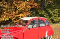 Citroen-2CV - 2CV, roll-top dak wit ( Blanc, Meije Everest, Stellaire) interieur slot, normale achterrui