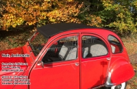 Citroen-2CV - 2CV, zwart schuifdak met verwarmde achterruit (Noir antraciet). Interieur slot. Gemaakt in