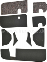 Citroen-2CV - Isolatiehoes voor het schutbord bovenin het interieur, gemaakt van grijs tapijt. Compleet 