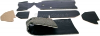 Citroen-2CV - Isolatiehoes voor het schutbord in het interieur (7-delig). Compleet voor boven- en onderk