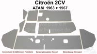 citroen 2cv dashboardbekleding isolatiehoes voor voorwand het interieur 9 delig kleur grijs P18696 - Bild 1