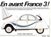 Citroen-2CV - Transat complete plakset. Voor Citroen 2CV speciaal model Transat. De voertuigen waren wit