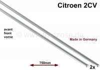 Citroen-2CV - 2CV, sierlijst voorportier (2 stuks), eigen reproductie! Lengte 750 mm, breedte 6 mm. De s