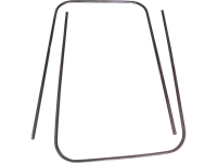 Citroen-2CV - 2CV, sierlijst voorruit, voor Citroen 2CV AZAM. De sierlijst is gemaakt van roestvrij staa