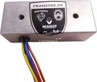 Citroen-2CV - Alternator laadregelaar (gelijkstroom) 6 Volt. Massa (negatief) geregeld. Deze elektronisc