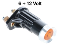 citroen 2cv elektronica dashboard controlelamp met poolvormige aluminium kap geel oranje P50059 - Bild 1