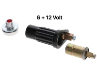 Citroen-2CV - Indicatielampje met poolvormige aluminium kap rood