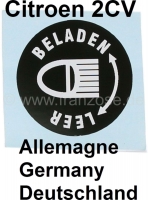 citroen 2cv elektronica dashboard koplampverstelling sticker voor koplamphoogteverstelling P17537 - Bild 1