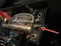 Citroen-2CV - Dashboard, ruitenwisserschakelaar hoekig. Geschikt voor Citroen 2CV + HY. Geïnstalleerd i