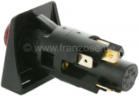 Citroen-2CV - Schakelaar waarschuwingsknipperlicht, fabrikant Hella. Compleet met montagebeugel voor mon