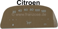 citroen 2cv elektronica dashboard snelheidsmeterschijf 120km h bedrukt voor ovale veglia P17540 - Bild 1