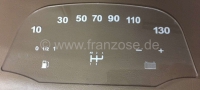 citroen 2cv elektronica dashboard snelheidsmeterschijf 130km h bedrukt voor ovale jaeger P17539 - Bild 1