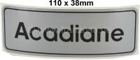 citroen 2cv embleme acadiane embleemsticker zilver P17501 - Bild 1