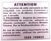 Citroen-2CV - Carrosseriesticker, 4 talen, voor Mehari 4x4