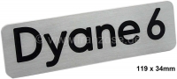 citroen 2cv embleme dyane 6 embleem gemaakt van metaal zwarte letters P17444 - Bild 1