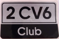 citroen 2cv embleme embleem 2cv6 club als sticker zilverzwart getrouwe reproductie van het P16889 - Bild 1