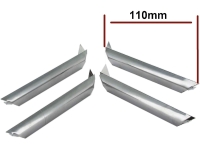 Citroen-2CV - 2CV oud, Citroen hoek (embleem) 4 delen, geschikt voor gegolfde metalen motorkap, voor Cit