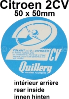 citroen 2cv embleme quillery sticker voor binnenkant van achterruit geschikt P17514 - Bild 1