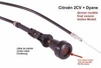 citroen 2cv gasklepbediening gaskabels choke chokekabel nieuwste versie voor dyane P10067 - Bild 1