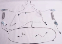 Citroen-2CV - Roestvrijstalen remleiding (complete set). DOT remsysteem. Geschikt voor Citroen 2CV4 + 2C