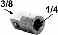 citroen 2cv gereedschap het algemeen ratel adapter vergroting van 1 4 naar 3 8 dopsleutel P21052 - Bild 1