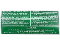 citroen 2cv hoofdremcilinder lhm sticker voor het remsysteem ami8 P16987 - Bild 1