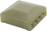 Citroen-2CV - Zekeringkast met deksel. Kleur beige-grijs. Voor 4 glaszekeringen. Incl. houders voor de z