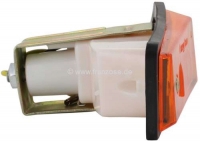 Citroen-2CV - Complete richtingaanwijzer linksvoor, oranje. Geschikt voor Citroën Dyane, Acadyane, Meha