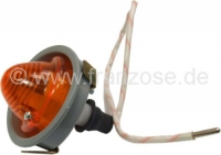 Citroen-2CV - Linker voorrichtingaanwijzer (reproductie, zonder keurmerk) met beugel, voor Citroen 2CV. 