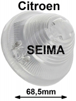 citroen 2cv knipperlichten vooraan richtingaanwijzerkap wit reproductie zonder keurmerk voor ds P14481 - Bild 1