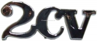 citroen 2cv kofferbak bevestigingen kofferdeksel embleem opschrift gemaakt van verchroomd P16965 - Bild 1