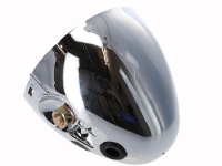 Citroen-2CV - Ronde, verchroomde, kunststof koplampafdekking. Geschikt voor Citroen 2CV, HY.